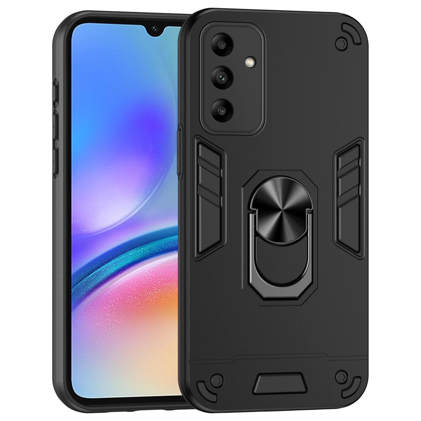 

Чехол для телефона Samsung Galaxy A05s 4G PC+TPU Крышка Вращающаяся подставка Black