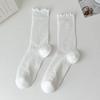 Stacked Socks, Summer Thin Socks, Pure Cotton, Spring And Autumn, Gray Ballet Style With Small Leather Shoes Stockings