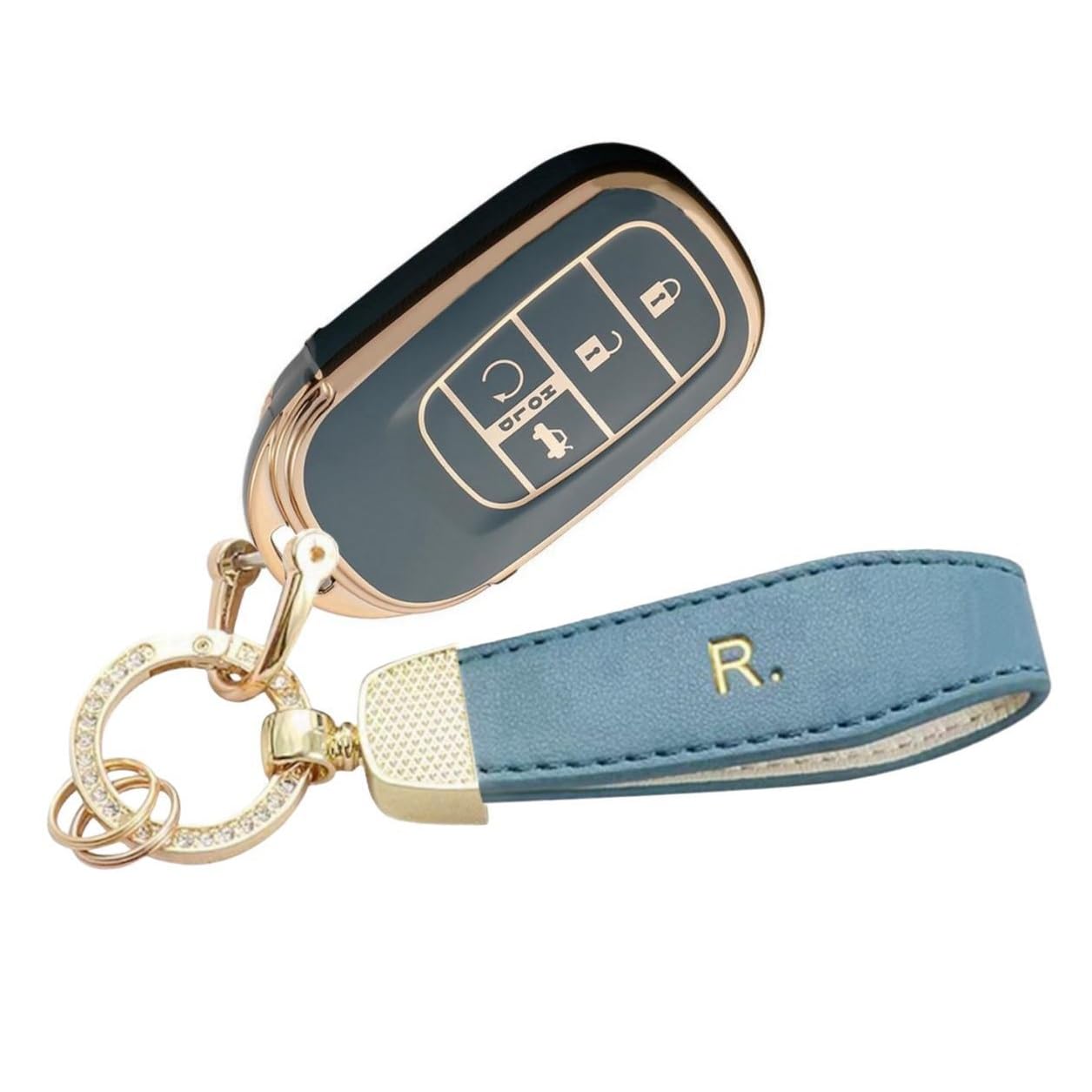 

[YANMW] Чехол для ключа N-BOX Custom JF5 JF6 Совместимый Honda New Step Wagon Чехол для ключа Key Case синий