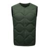 Mens Lightweight Down Vest Outdoor Casual Sleeveless Crew-Neck Convertible V-Neck Wave