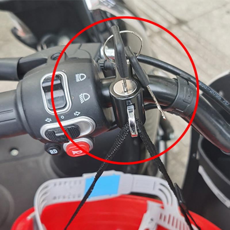 Zámek na motocyklovou přilbu Zámek proti krádeži pro motocykl Bezpečnostní přilbu na kolo Kovové zámky Držák na řídítka Univerzální skříňka na přilbu