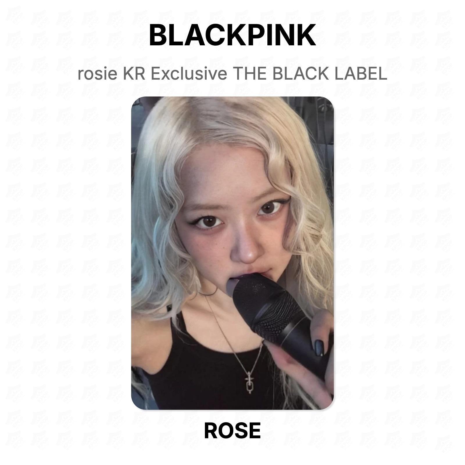 BLACKPINK ROSE rosie KR Exclusive THE BLACK LABEL Official Photocard ROSE