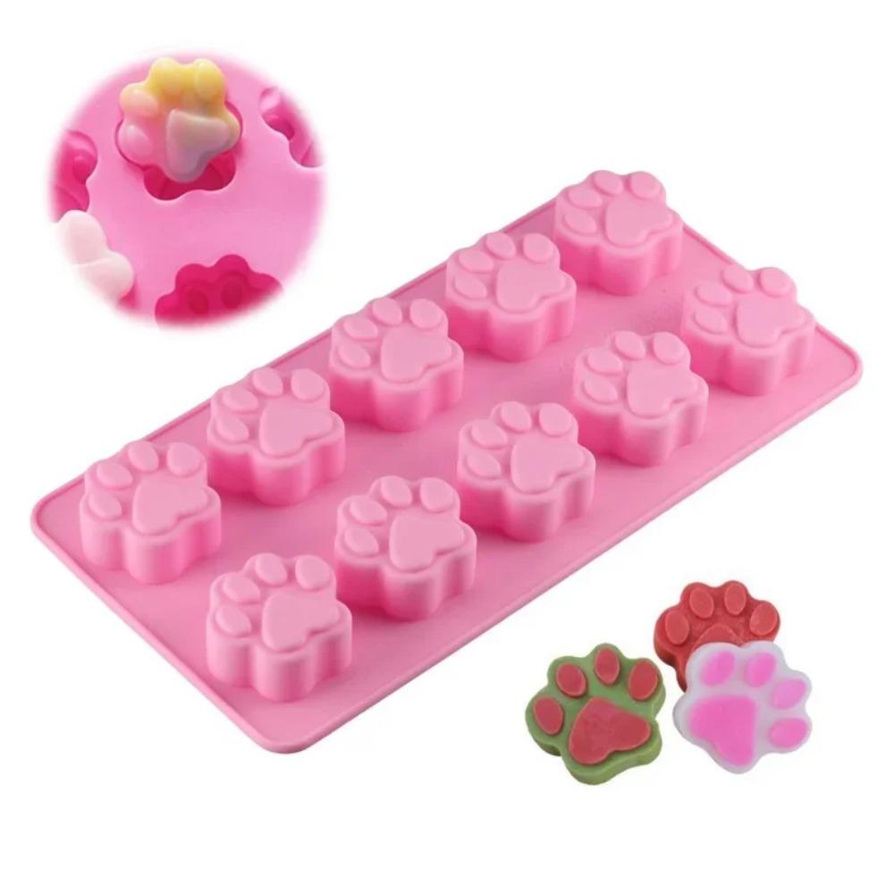 High Temperature Resistance Dog Paw Baking Moulds Easy Demoulding Candy Mold Bone Ice Trays  Jelly