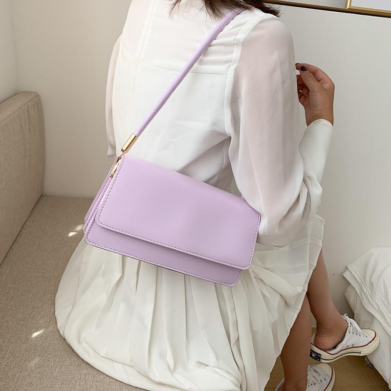 Simple Texture Small Bag 2020 New Trendy Fashion Women's Bag Shoulder Underarm Bag Versatile Small Square Bag