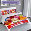 3pcs Custom Name plim plim Bedding Set,Includes 1 Duvet Cover and 2 Pillowcases,All-season Bedroom Decor
