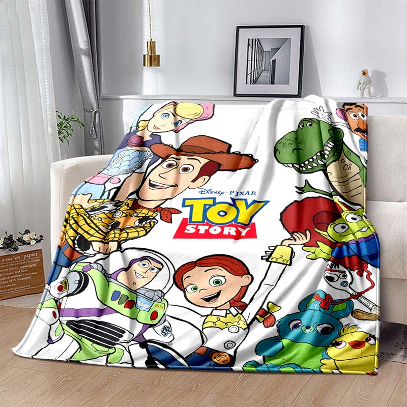 Various Styles and Sizes Toy Stories Cartoon Print Soft Blanket Bedroom Living Room Sofa Office Nap Camping Travel Shawl Blanket