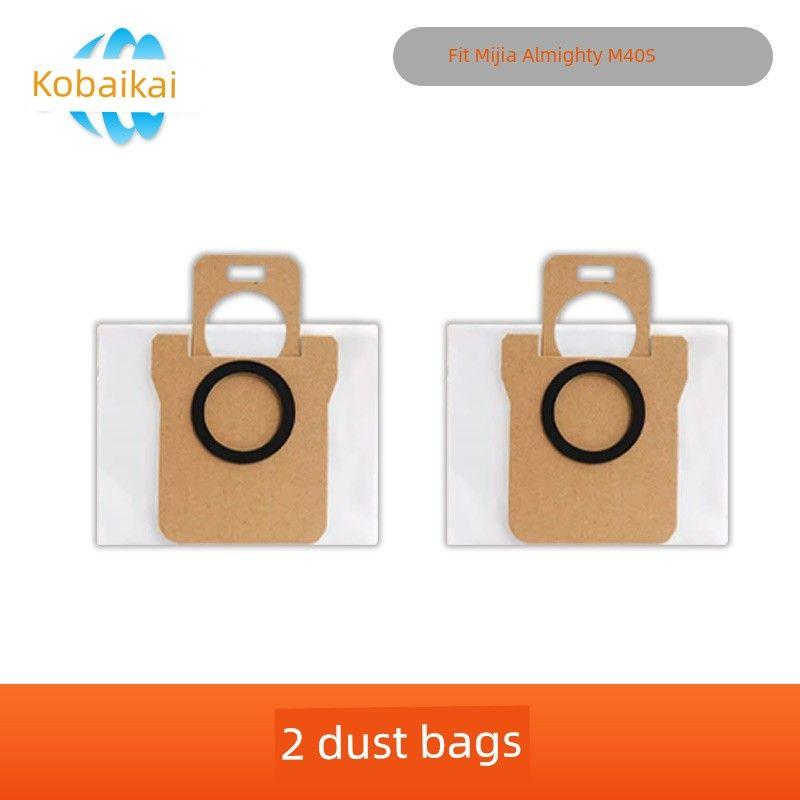 

Suitable for Xiaomi M40S Mijia Sweeping Robot Accessories Side Brush Filter Cleaning Liquid Garbage Bag Dust Bag Consumables [Special for M40S] 2 Dust Collection Bags