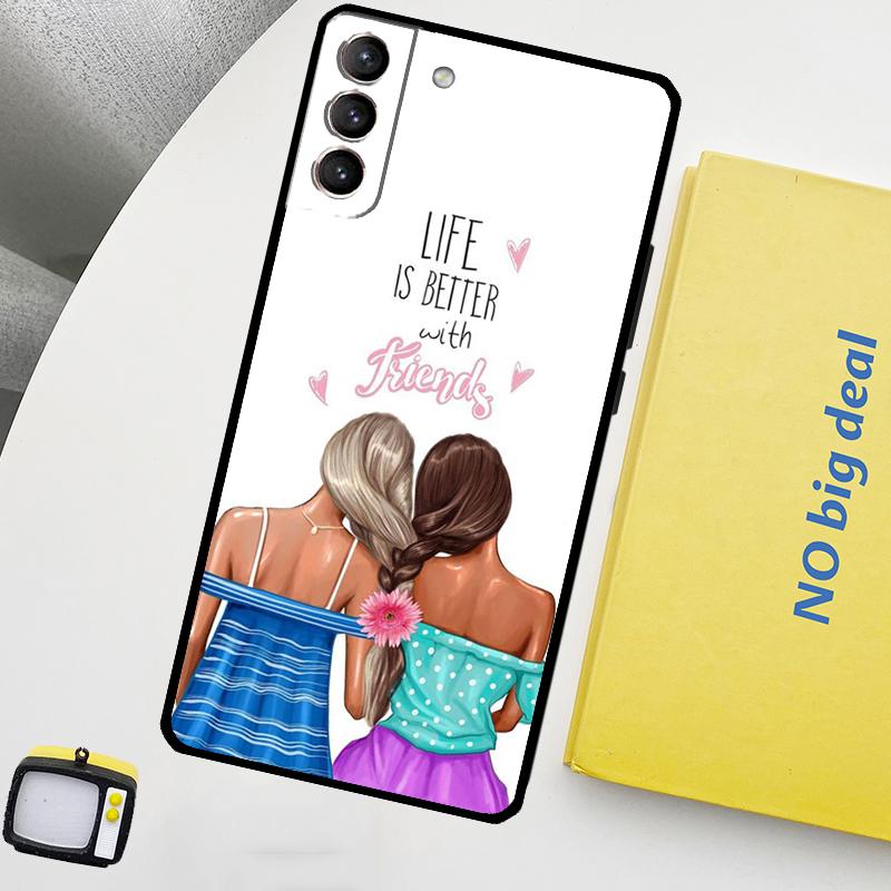 Nejlepší přátelé BFF Ladící kryt pro Samsung Galaxy S22 S23 Ultra Note 20 10 Plus S9 S10 S20 S21 S23 FE Pouzdro na telefon