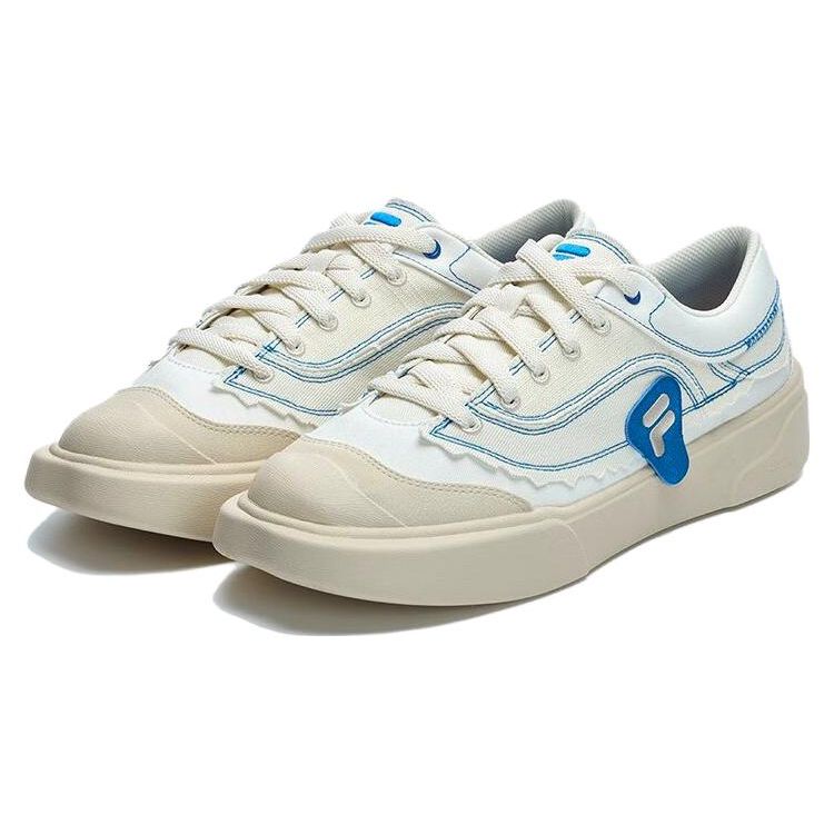 Fila Fusion Curve Sealing Wax Woven Classic Low-Top Canvas Shoes Men Sneakers White Blue T12M322105FWI