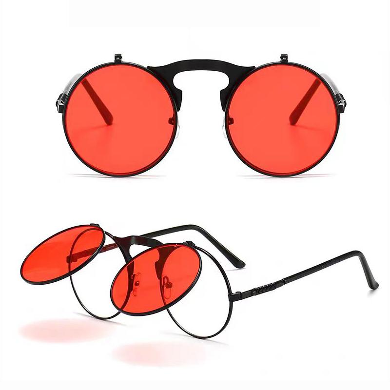 Punk Sonnenbrille Flip Over Freizeit Sonnenbrille Outdoor Sonnenschutz Dekorative Brille