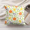 Lemon Pattern Cushion Cover Soft Short Plush Pillow Cover Smooth Cozy Texture Aesthetic Cushion Case Home Decor