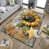 Bumblebee And Sunflower Office Rug Chair Mat, Entryway Carpet, Suitable for Front Door, Bedroom, Living Room, Desk, Holiday Gift