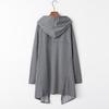 2023 Autumn/Winter European & American Solid Color Long Hooded Sweatshirt