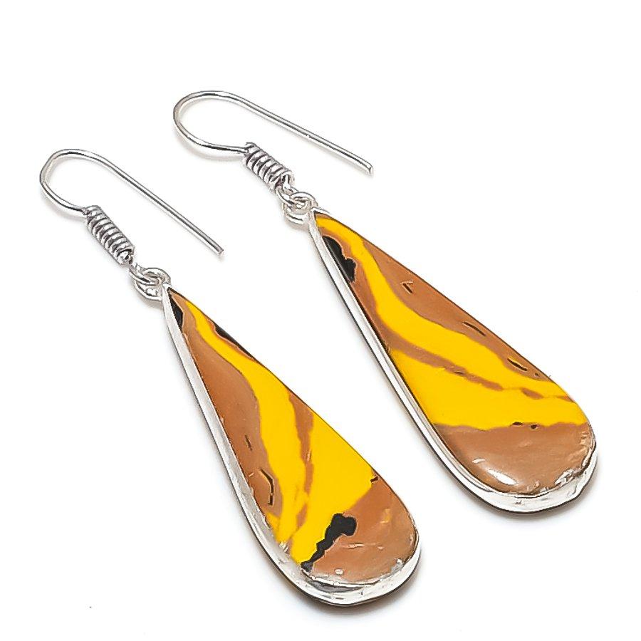 

Natural Rainbow Calsilica 925 Sterling Silver Jewelry Earring 2.17 k7P04
