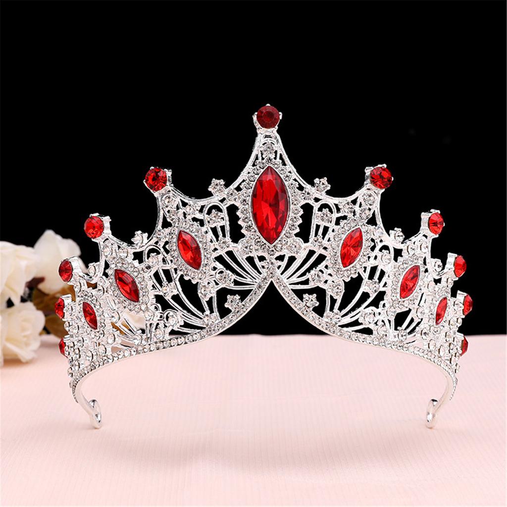 Elegant Large Crown Headband for Performances and Birthdays Featuring Sturdy Alloy Materials and Stylish Crystals