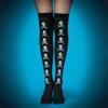 1 Pair Of Multi Skull Knee High Socks For Women'S Halloween Stockings, Horror Skull Stockings