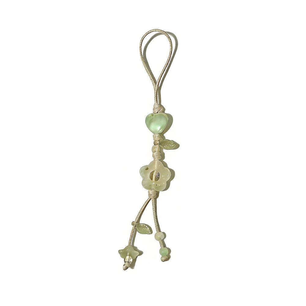 

New Star Flower Beaded Pendant Chinese-style Handmade Charm Strap Vintage Backpack Hanging Decoration