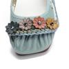 Fashion New handmade winkles ballet flats women's autumn shallow shoes woman flower square toe driving flats daily long standing shoes