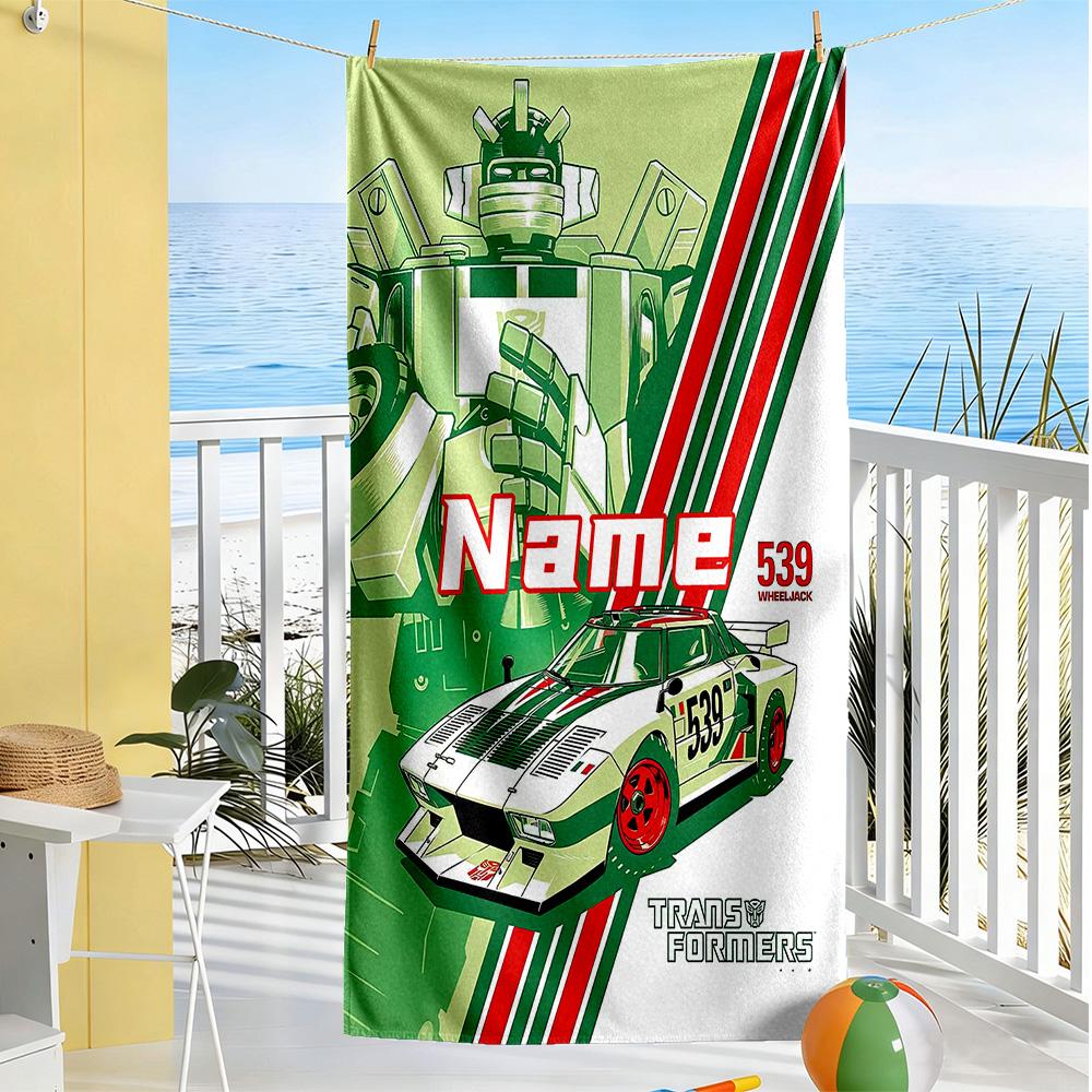 Love Transformers Customize Your Name Beach Towel Super Soft Microfiber Quickdry Fabric