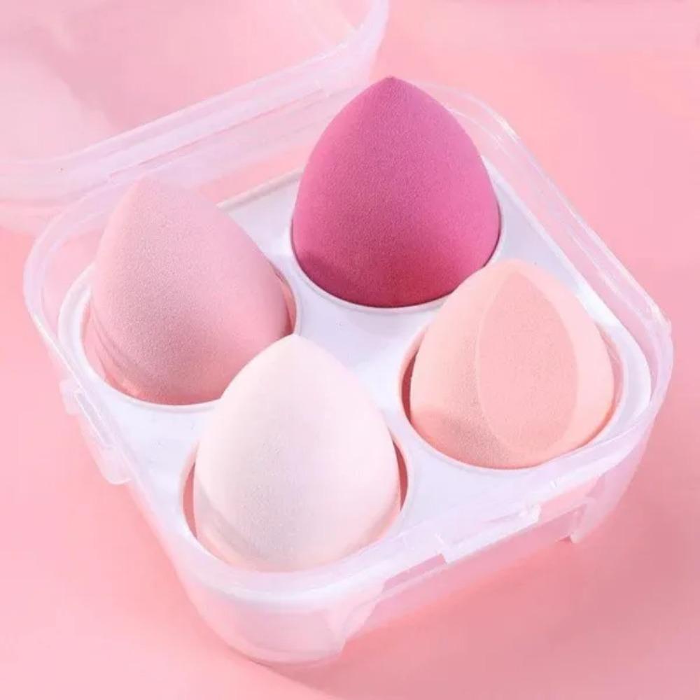 4 pcs Makeup beauty egg Cosmetic Puff Makeup Sponge Foundation Makeup Sponge Powder Puff Dry and Wet Combined Beauty Tool