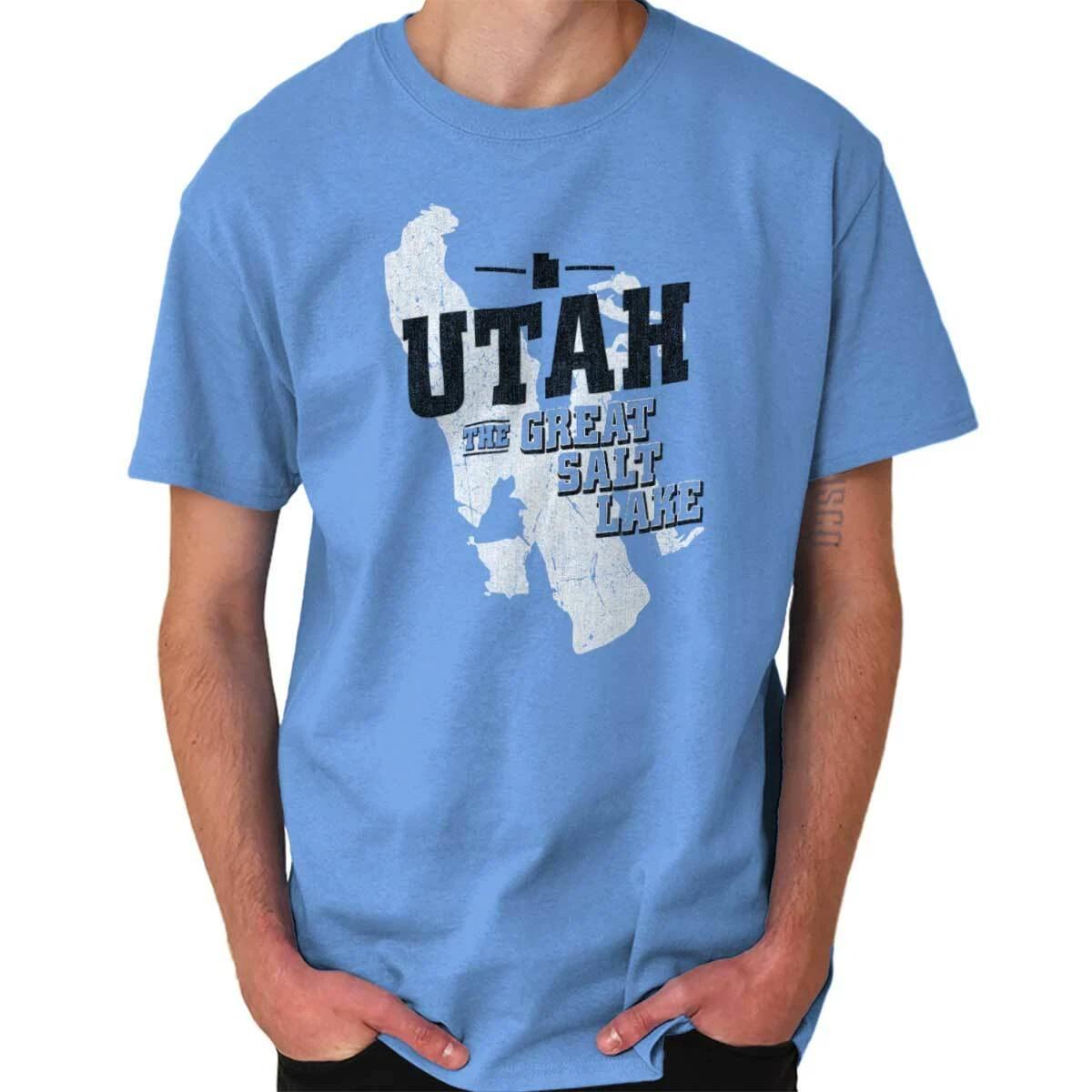 Great Salt Lake Utah State Pride UT Souvenir Adult Short Sleeve Crewneck Tee S