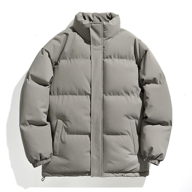 

Зимний тренд два открытых модных повседневных теплых хлопковых пальто с воротником-стойкой мужские однотонные пальто-пуховики для пары 4XL зелёный