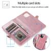 Abnehmbare Multi-Card-Flip-Magnet-Brieftasche aus Leder für iPhone 15 14 13 12 Pro Max Xs Max XR 8 7Plu Samsung S23 S22 S21 Ultra Plus A14 A13 A52 A53