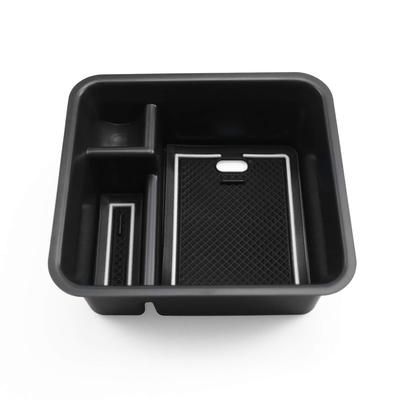 BIXUAN T-Cloth Console Box, Storage Tray, Armrest Box, Organization Tray, Rubber Anti-Slip Mat Included,