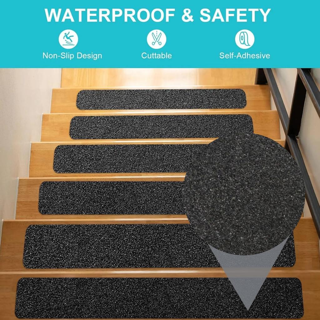 1 stuks Antislip Tape, Heavy Duty Grip Tape Buiten Waterdicht, Hoge Kleefkracht Tractie Veiligheidstape voor Trappen, Treden, Skatebo
