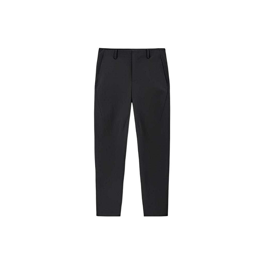 Anta Solid Color Woven Straight Leg Sports Pants Men Bottoms Black 152240504-2