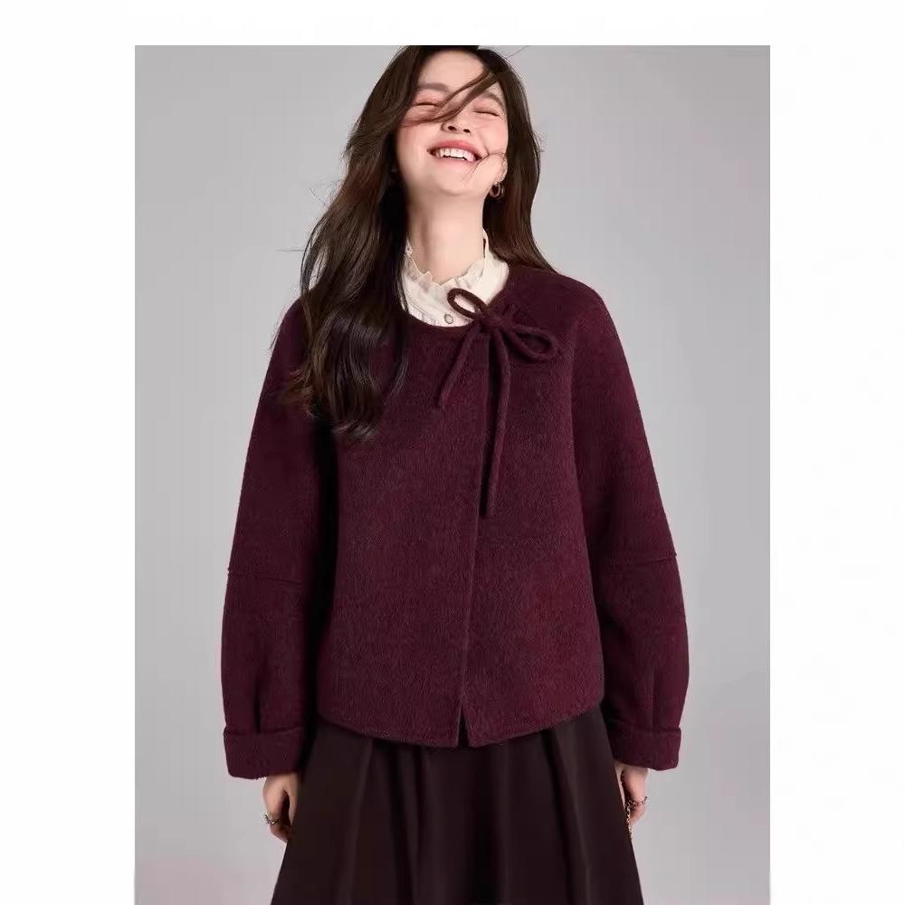 Double-sided Fleece Wool Coat Women's Short Spring and Autumn New High-end Woolen Coat Women's Small