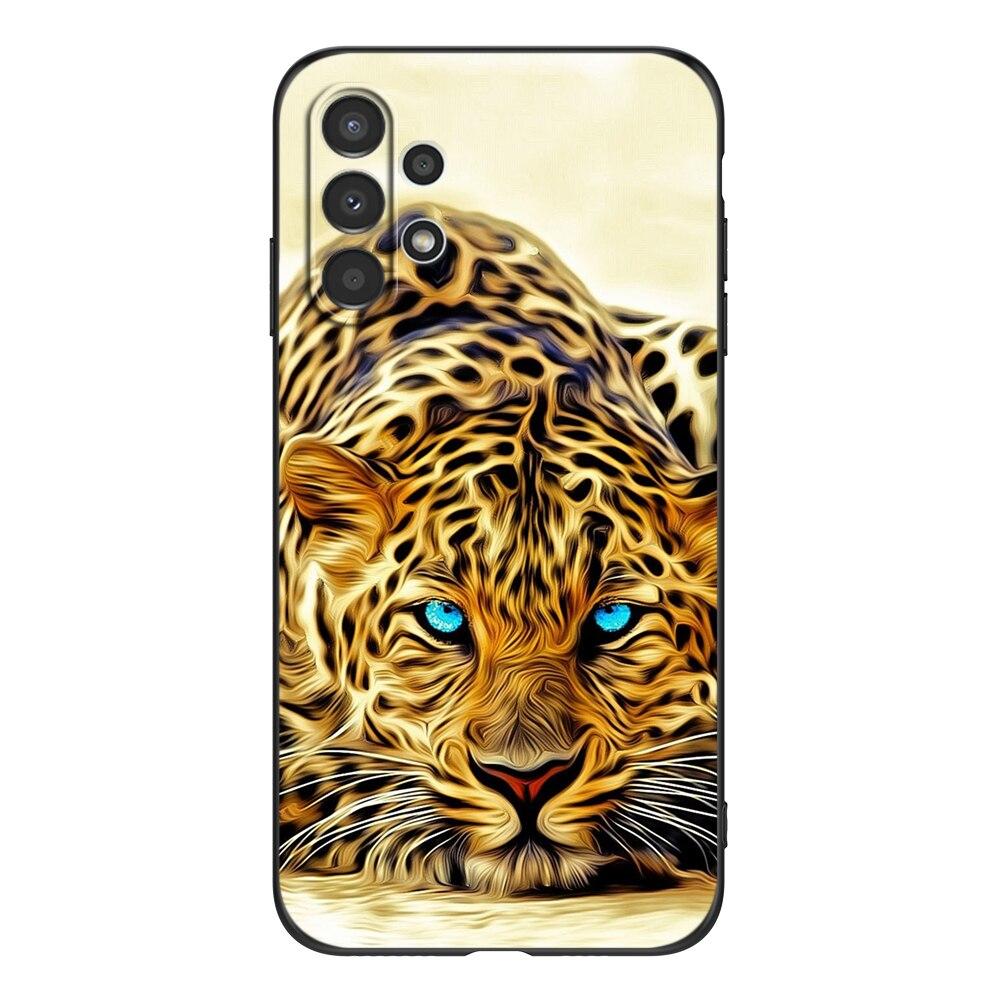 For Samsung A13 5G 4G Case Back Cover For Samsung Galaxy A13 5G 4G LTE Phone Soft Silicon Black Tpu Case Lion Wolf Tiger Dragon