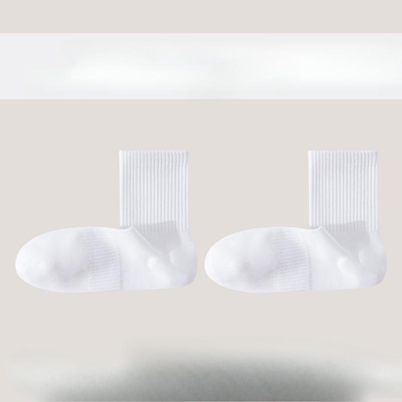 

Men s Autumn and Winter Cotton Deodorant Sweat Absorbing Right Angle Sports Basketball Socks 1 pair білий