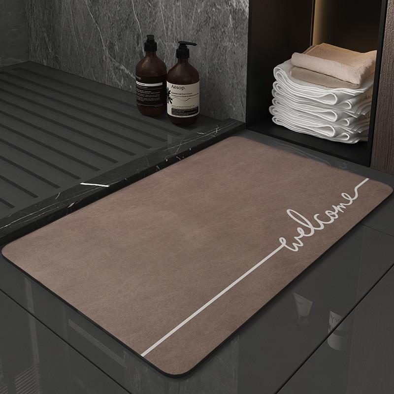 Diatom Mud Bathroom Floor Mat With Non Slip Texture And Water Wicking For Home Safety