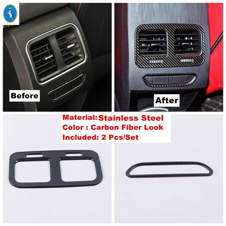 Carbon Fiber Look Car Head Lamps / Lift Button / Air AC / Gear Box Panel ABS Accessories Cover Trim For Haval F7 F7X 2018 -