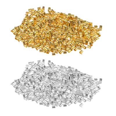 600pcs Silver or Gold Crimp Tubes End Beads Fashionable Jewellery Findings