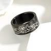10MM Titanium Stainless Steel Rings for Men Women Rose Flower Polished Rings Engagement Wedding Band  Gift Wholesale