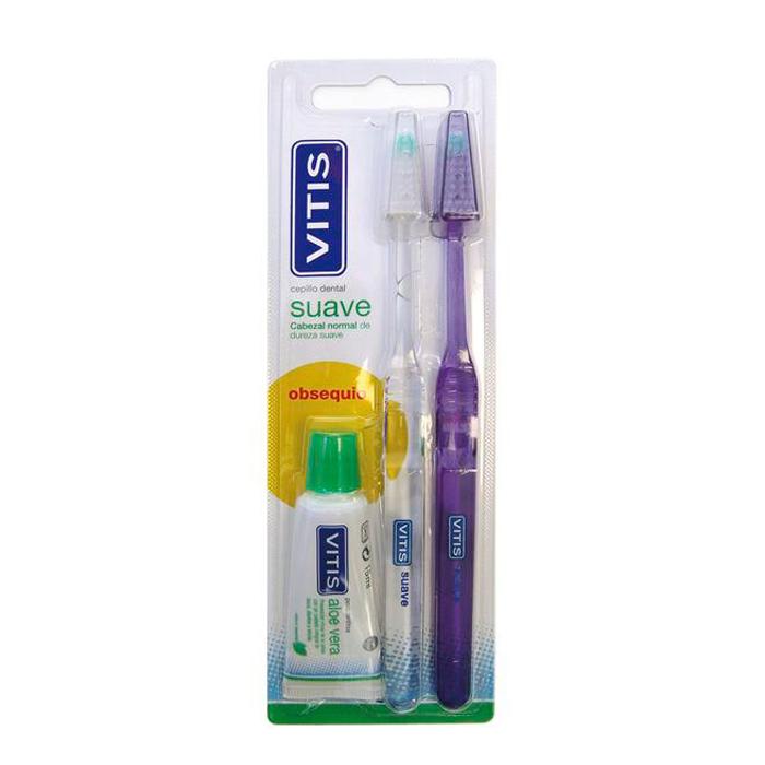 

Pack Vitis Soft Toothbrush 2U Vitis Toothpaste 15ml Free