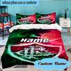 Custom Name Flamengo Team Crest Bedding Set 3pcs, Bedding Set Including 1pc Duvet Cover And 2pcs Pillowcases for Bedroom, Dormitory Gift