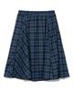 MOAA Checkered Flared Skirt (Green)