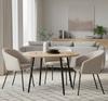 LUMO Upholstered Chair, Beige Fabric
