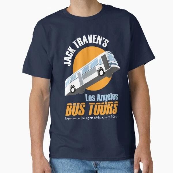 Jack Travens Los Angeles Bus Tours Classic TSh Made In UsaAus TShirt S2xl S