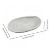 Minimalist Elliptical Platter | carved Textured Surface, Matte Painted Finish, Resin Tray, for