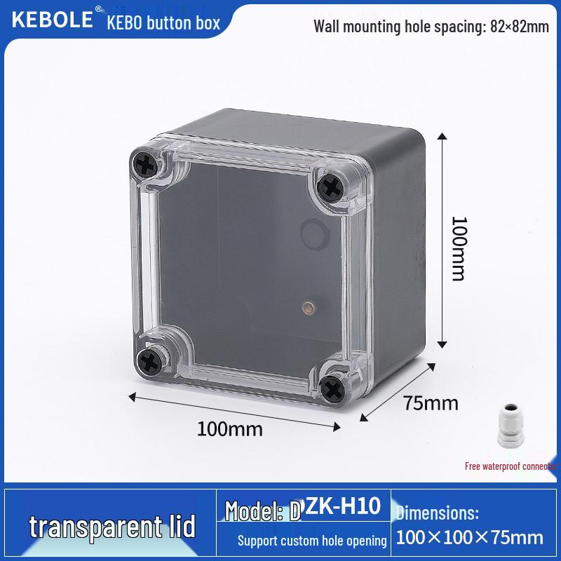 Transparent Waterproof ABS Plastic Junction Box for Indoor/Outdoor Power Supply & Monitor