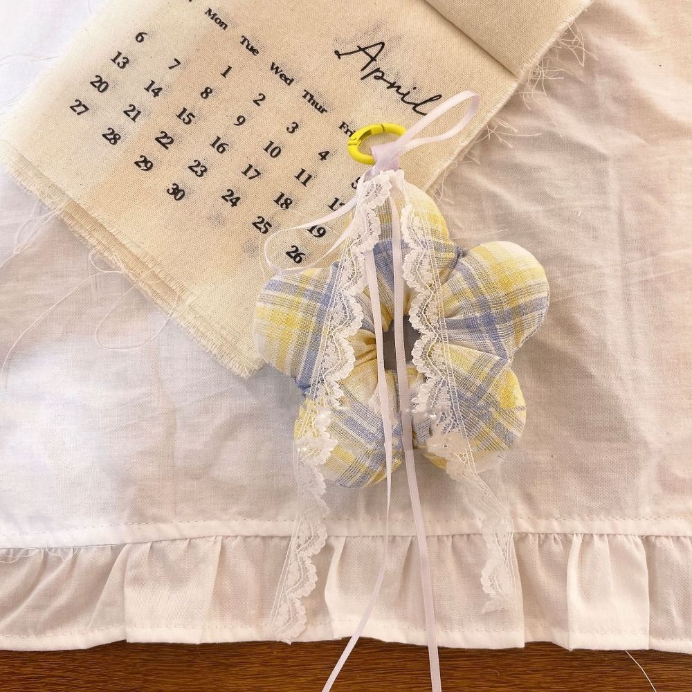 Słodki Wypełniony Kwiat Wisiorek Styl Koreański Urocza Dekoracja Torby Kreatywny Gumka do Włosów Brelok Zawieszka do Torby