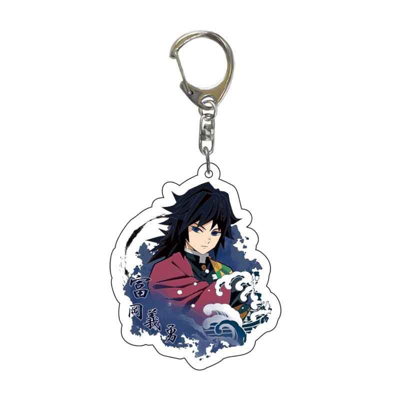 No Kimetsu Yaiba Tanjiro Nezuko Zenitsu Love Pillar Hashira Acrylic Keychain Anime Keychain Accessories For Kids Adults Children's Birthday Gift