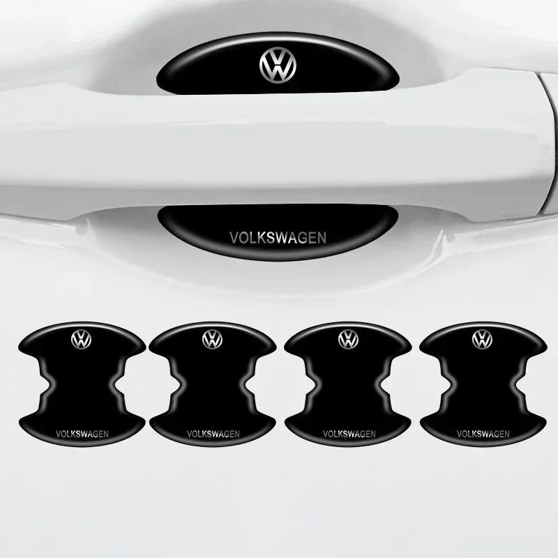 VW GTI GOLF 2026 Hot For VW VOLKSWAGEN 8Pcs TPU Car Door Bowl Handle Protector Stickers Anti-scratch Trim Strip For VW Volkswage