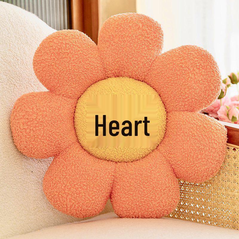 

Sunflower Emoji Pillow - Cartoon Lumbar Cushion for Sofa, Bay Window, Office Backrest, Ins Style 40 cm