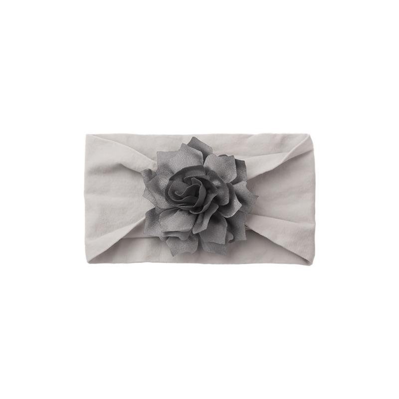New flower soft baby headscarf, cute and comfortable solid color baby fontanelle headband, children's accessories