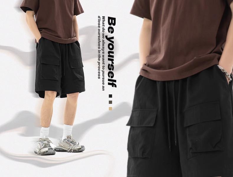 Men's Trendy Cargo Shorts - Mountain System Wide-Leg Loose Five-Point Summer Pants